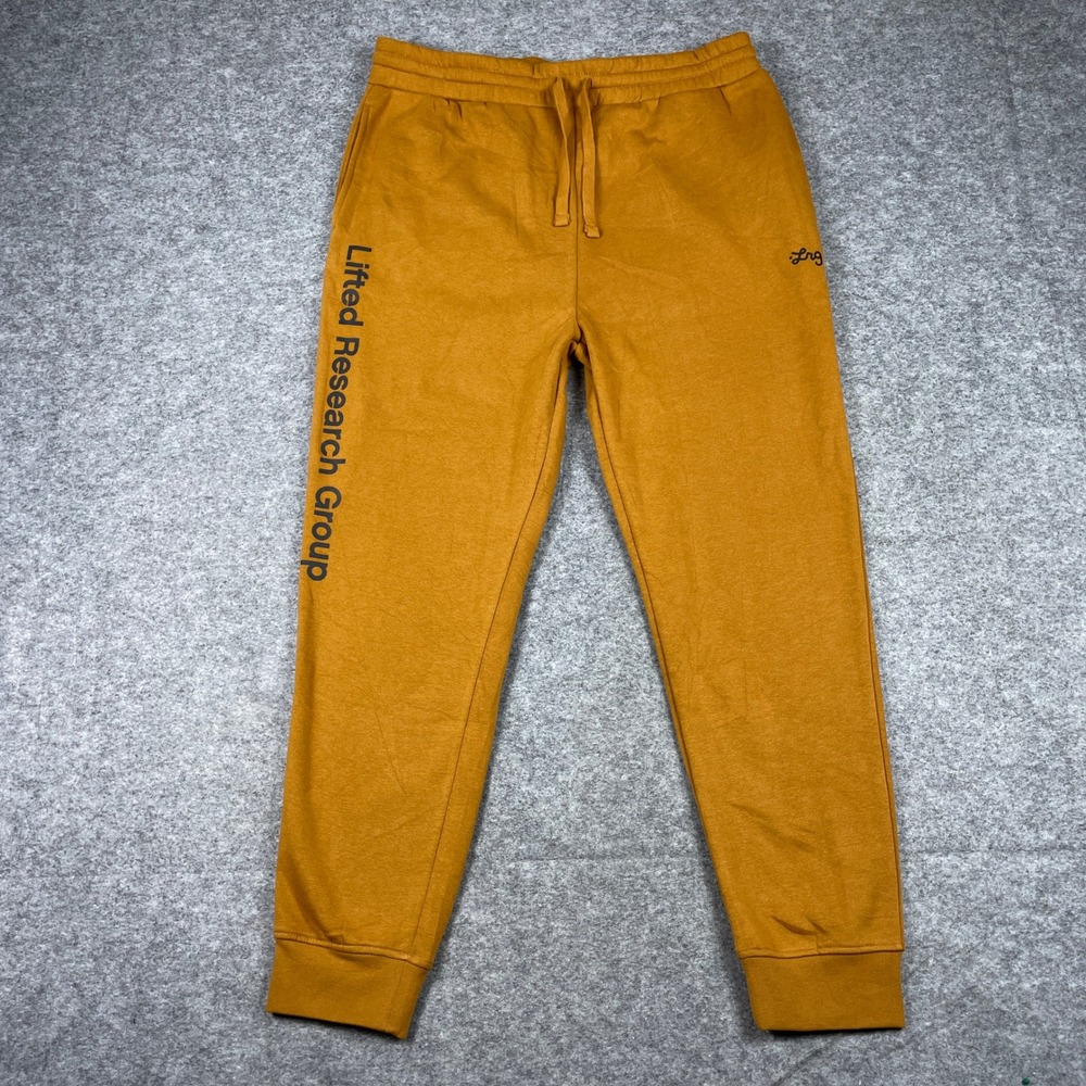 Lifted Research Group Joggers Mens XL Brown Sweatpants Fleece LRG Streetwear